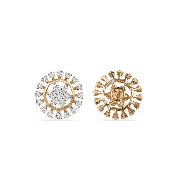 Tanishq 18KT Diamond Stud Earrings for Women 4